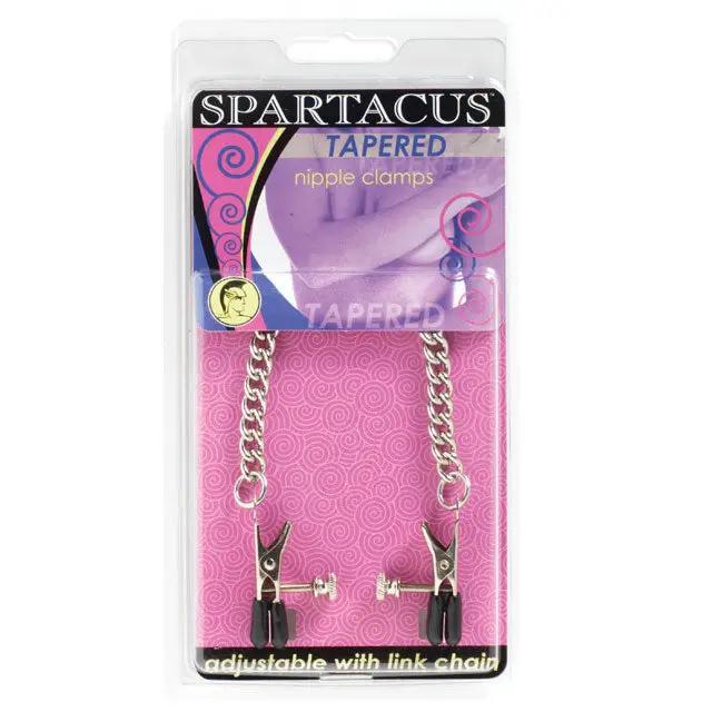 Spartacus Adjustable Tapered Nipple Clamps with Curbed Chain by Spartacus