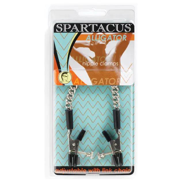 Spartacus Adjustable Nipple Clams With Curbed Chain Rubber Tipped by Spartacus