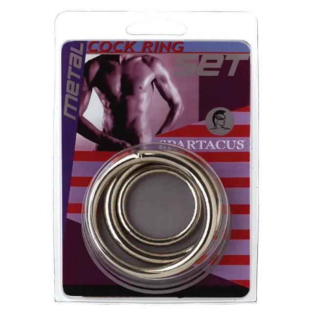 Spartacus Metal Cock Ring Set ( 3 Rings) by Spartacus