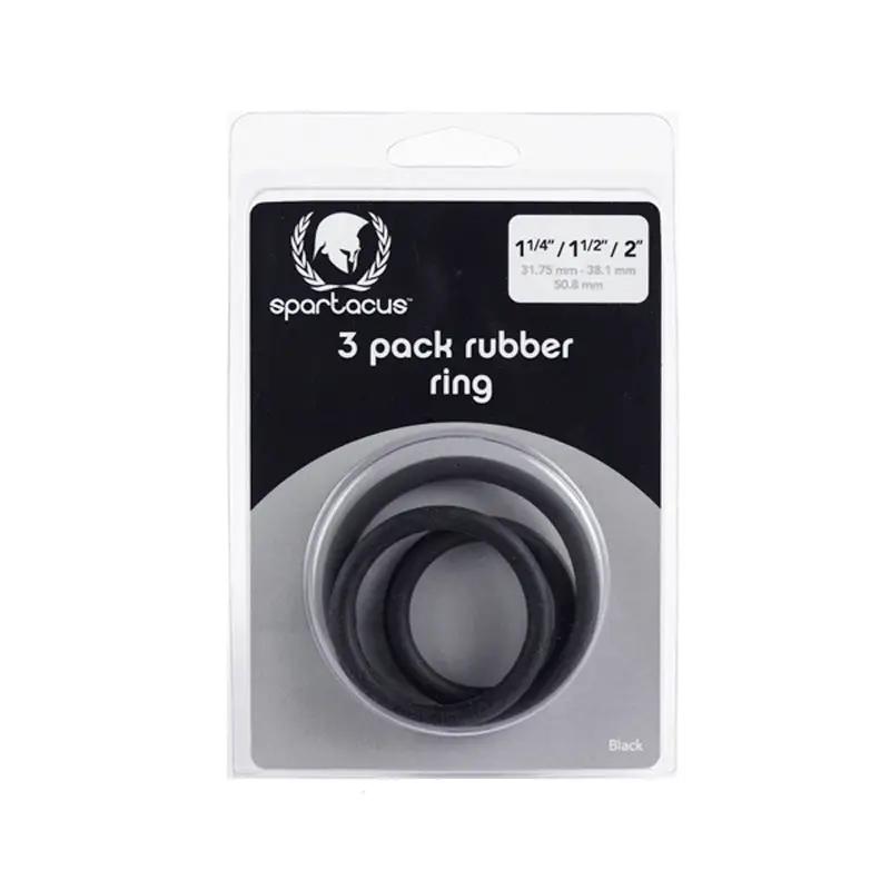 Spartacus Rubber Cock Ring (Set of 3) by Spartacus