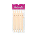 Bachelorette Party Favors 10-Piece Dicky Sipping Straws Beige by Pipedream