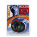 Spartacus Cock Ring Rainbow Set (4 Rubber Cock Rings) by Spartacus