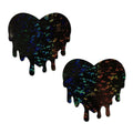 Pastease Melted Heart Pasties Black by Pastease