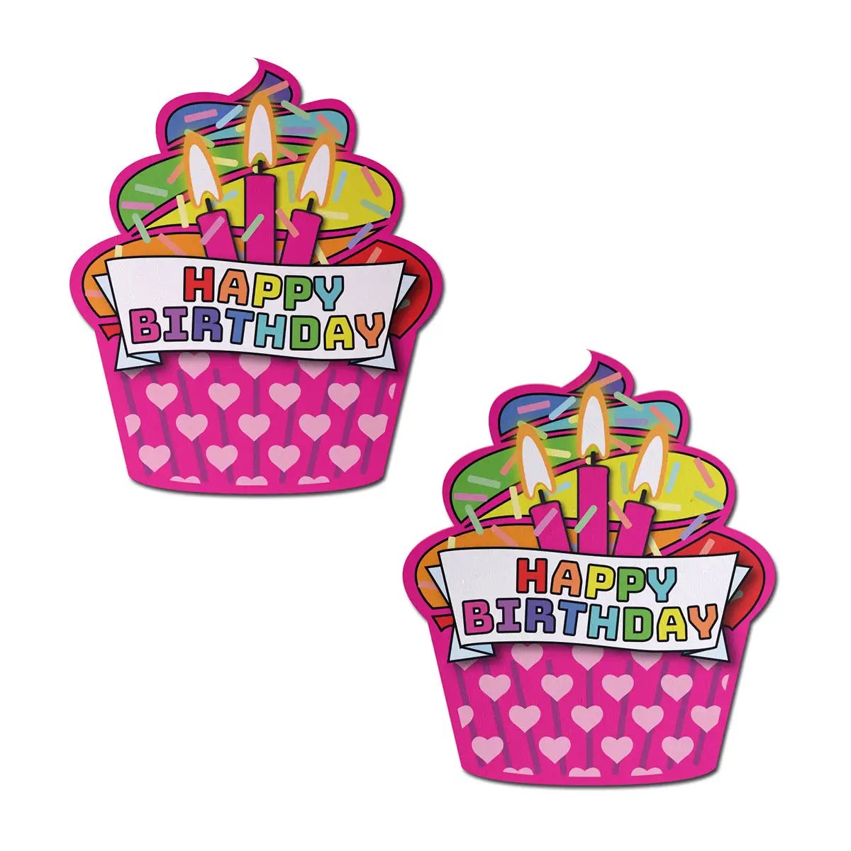 Pastease Happy Birthday Cupcake Pasties Pink by Pastease