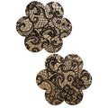 Pastease Lace Flower Pasties Beige/Black by Pastease