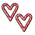 Pastease Peek-A-Boob Candy Cane Heart Pasties Red/White by Pastease