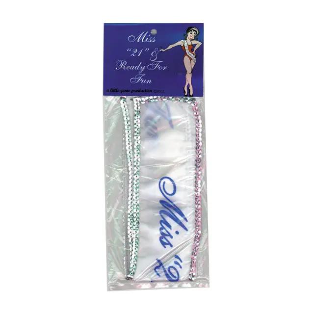 Miss 21 & Ready For Fun Sash by Little Genie