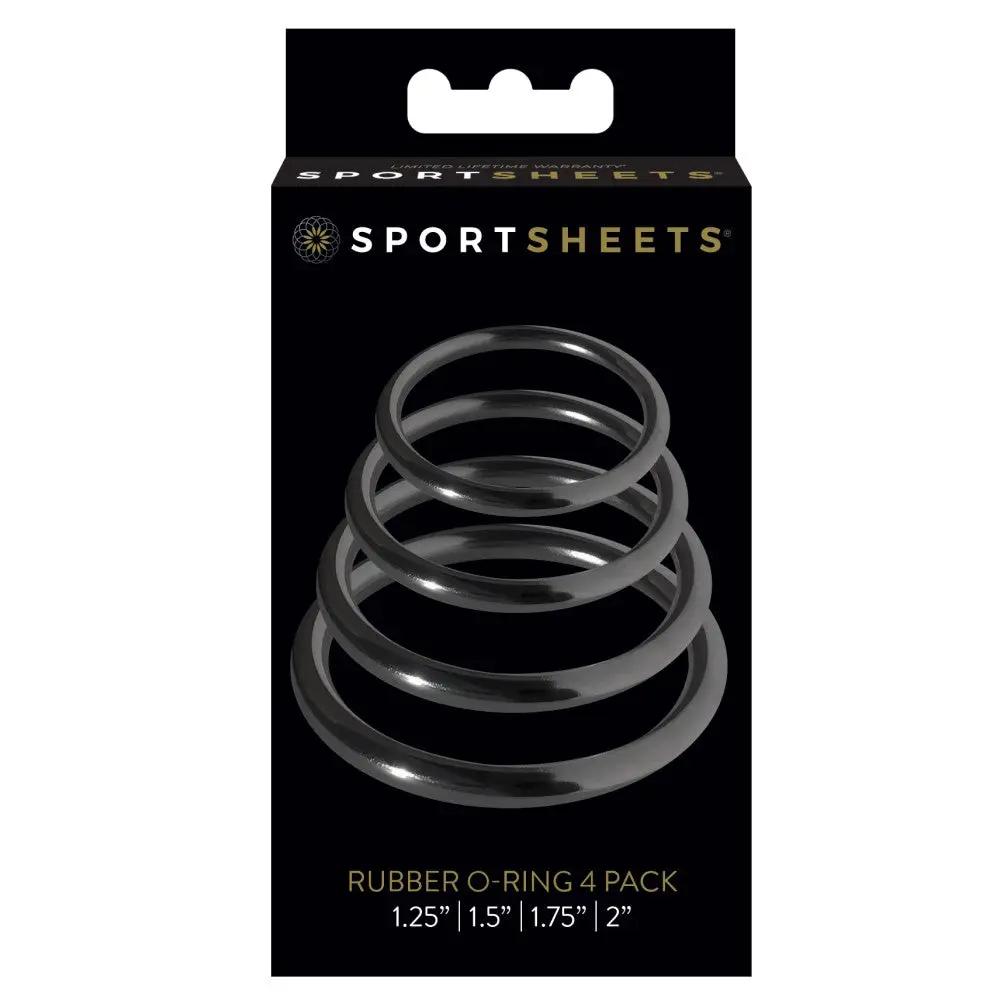 Sportsheets Rubber O-Ring 4-Pack Black by Sportsheets