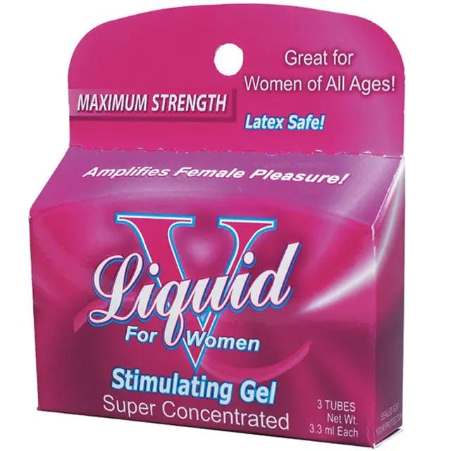 Liquid V Stimulating Gel for Women (3 Tubes/3.3ml Each) by Body Action