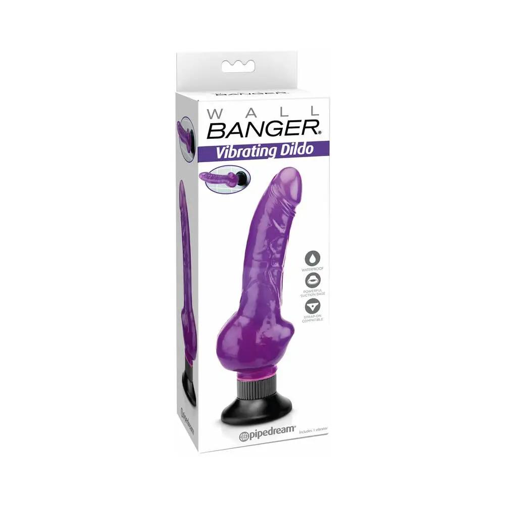 Waterproof Wall Bangers Realistic Vibrator With Suction Cup Purple by Pipedream