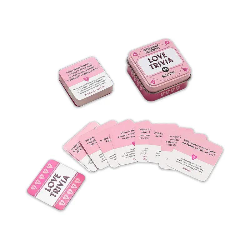 After Dinner Amusements Love Trivia 50 Questions Game by Hachette