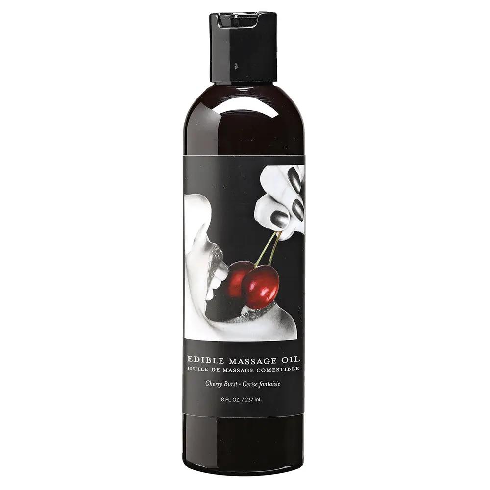 Earthly Body Edible Massage Oil Cherry Burst 8oz by Earthly Body