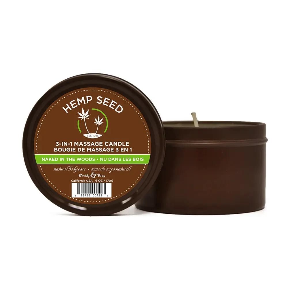 Earthly Body Massage Candle Naked In the Woods 6.8oz by Earthly Body