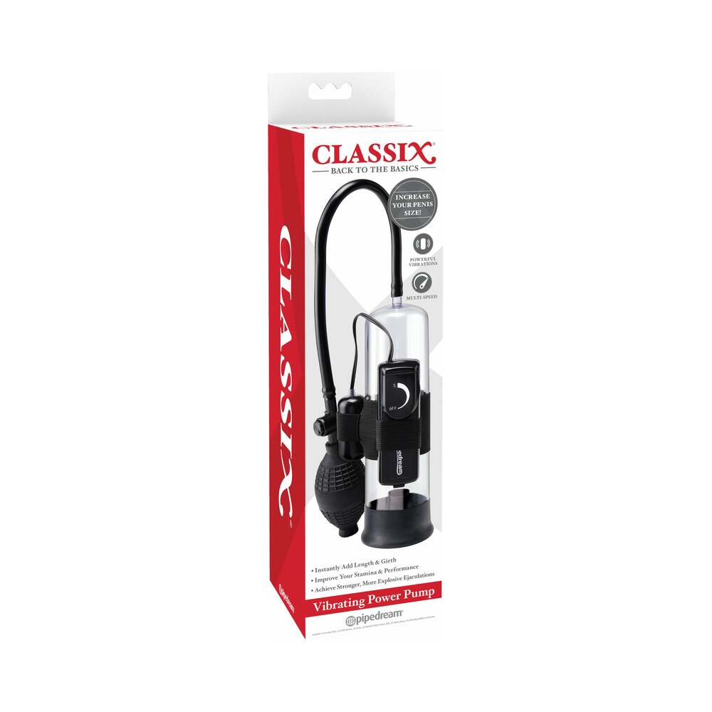 Classix Vibrating Power Pump Clear/Black