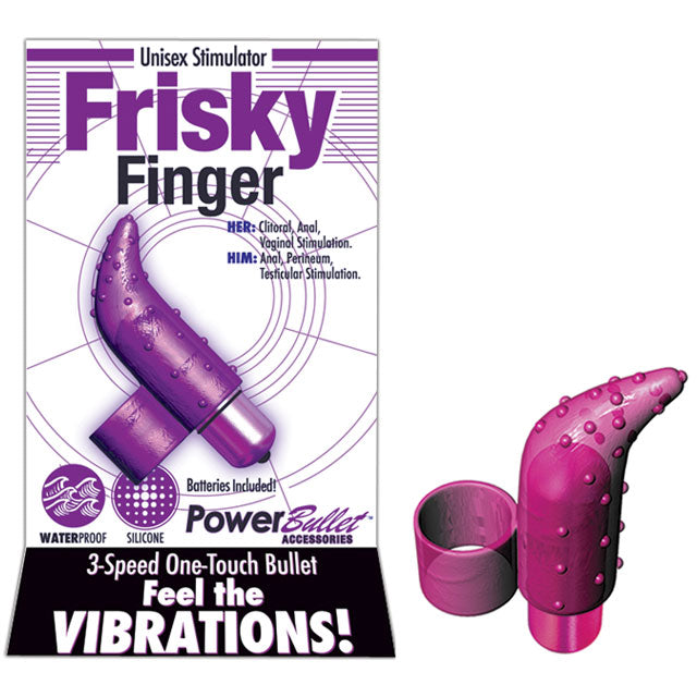 Frisky Finger Massager w/Power Bullet Purple by BMS