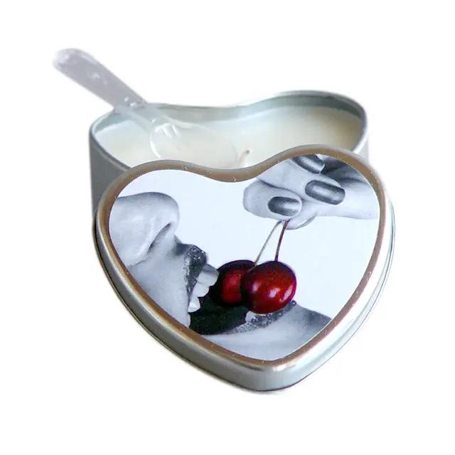 Earthly Body Hemp Seed Edible Massage Candle Cherry 4 oz. by Earthly Body
