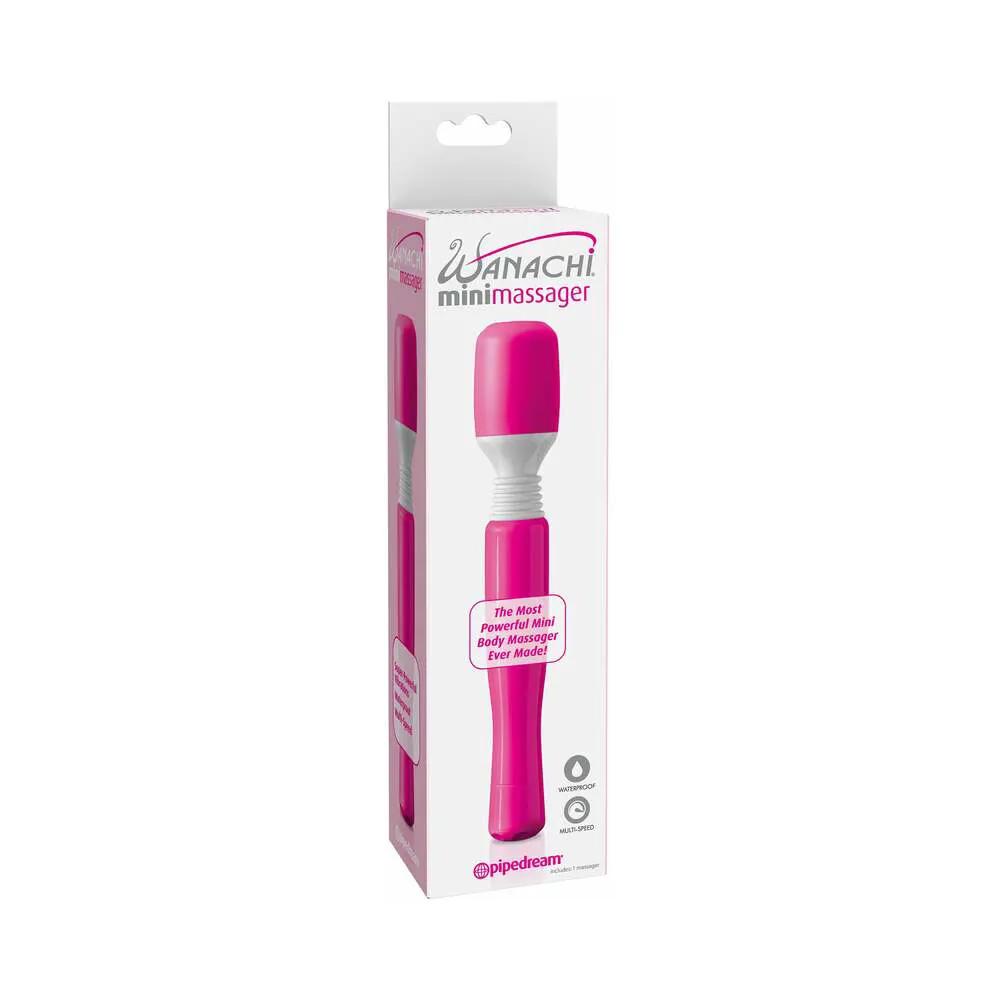 Mini Wanachi Waterproof Massager Flexible Silicone Wand Vibrator Pink by Pipedream