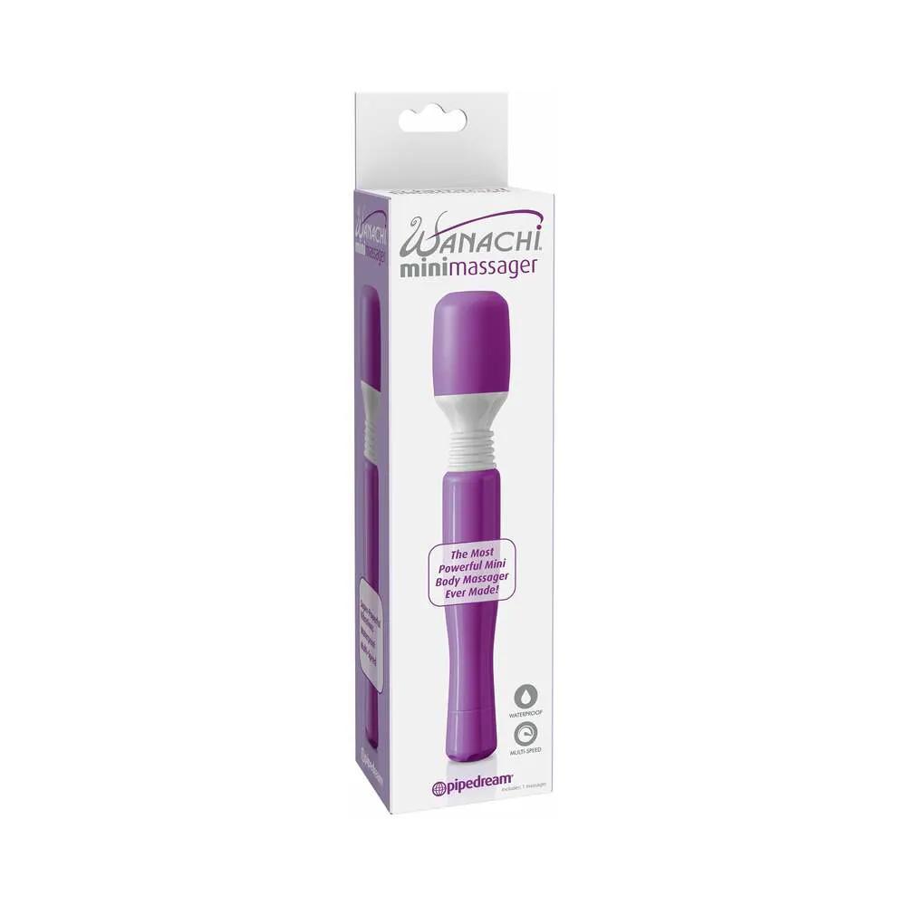 Mini Wanachi Waterproof Massager Flexible Silicone Wand Vibrator Purple by Pipedream