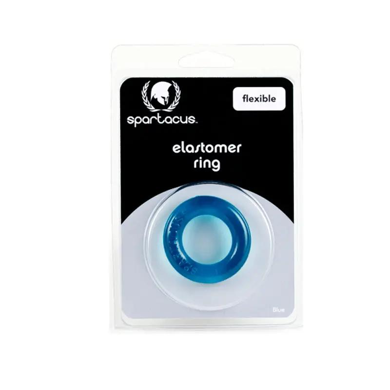 Relaxed Fit Elastomer Cock Ring (Blue) by Spartacus