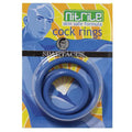 Nitrile Cock Ring Set (Blue/3) by Spartacus
