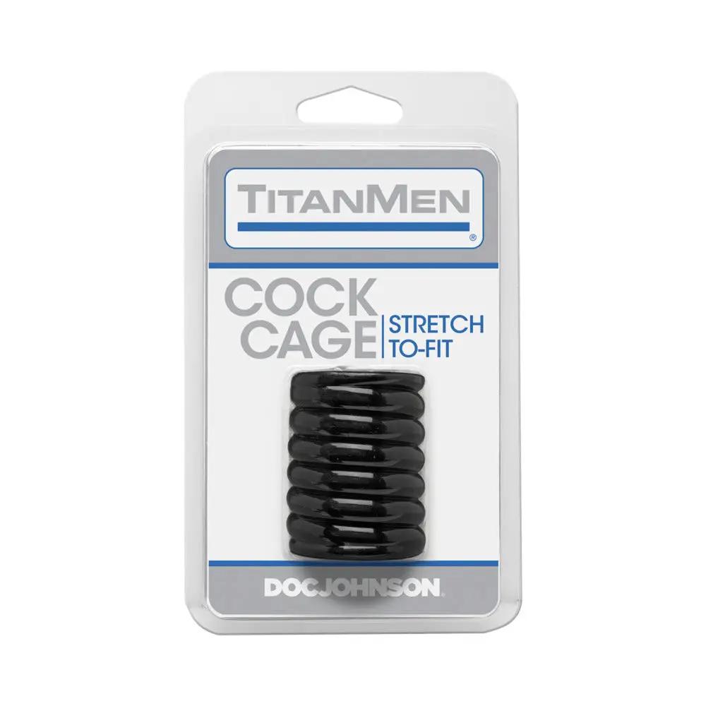 TitanMen - Cock Cage Black by Doc Johnson
