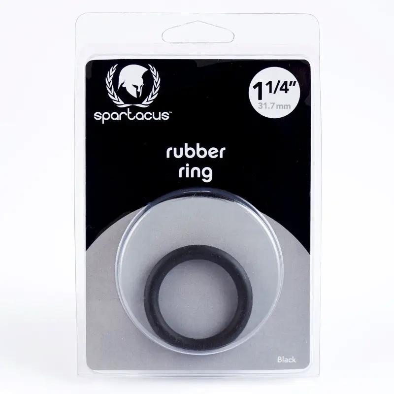 Spartacus Rubber Cock Ring 1.25in. (Black) by Spartacus