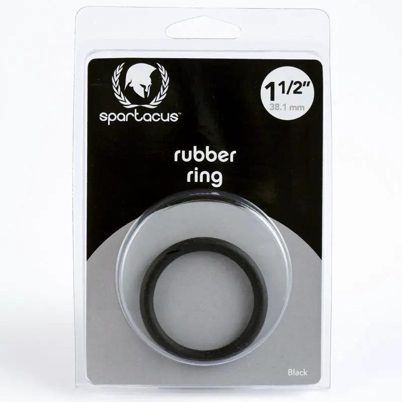 Spartacus Rubber Cock Ring 1.5in. (Black) by Spartacus