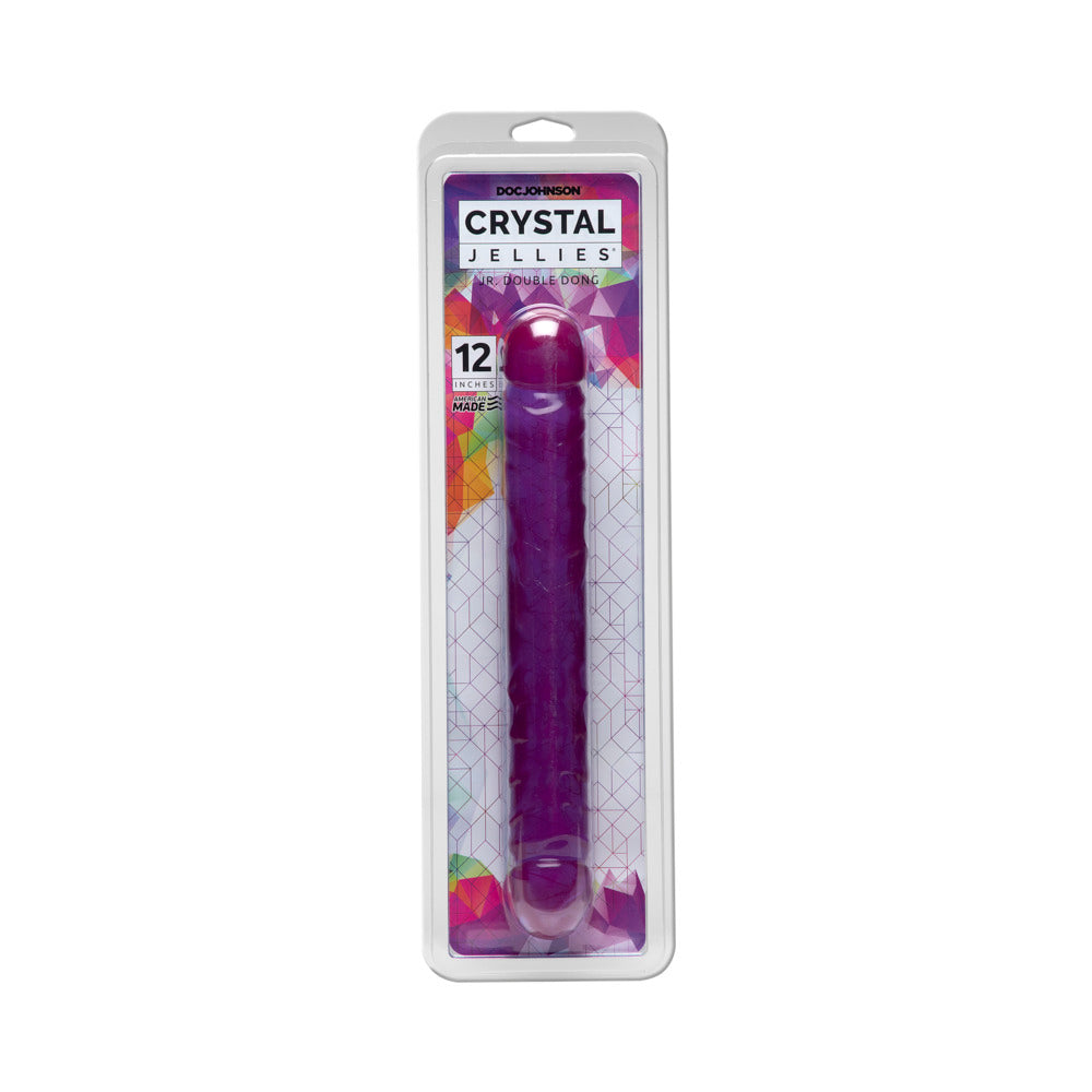 Crystal Jellies - Double Dong Jr. Purple 12in by Doc Johnson