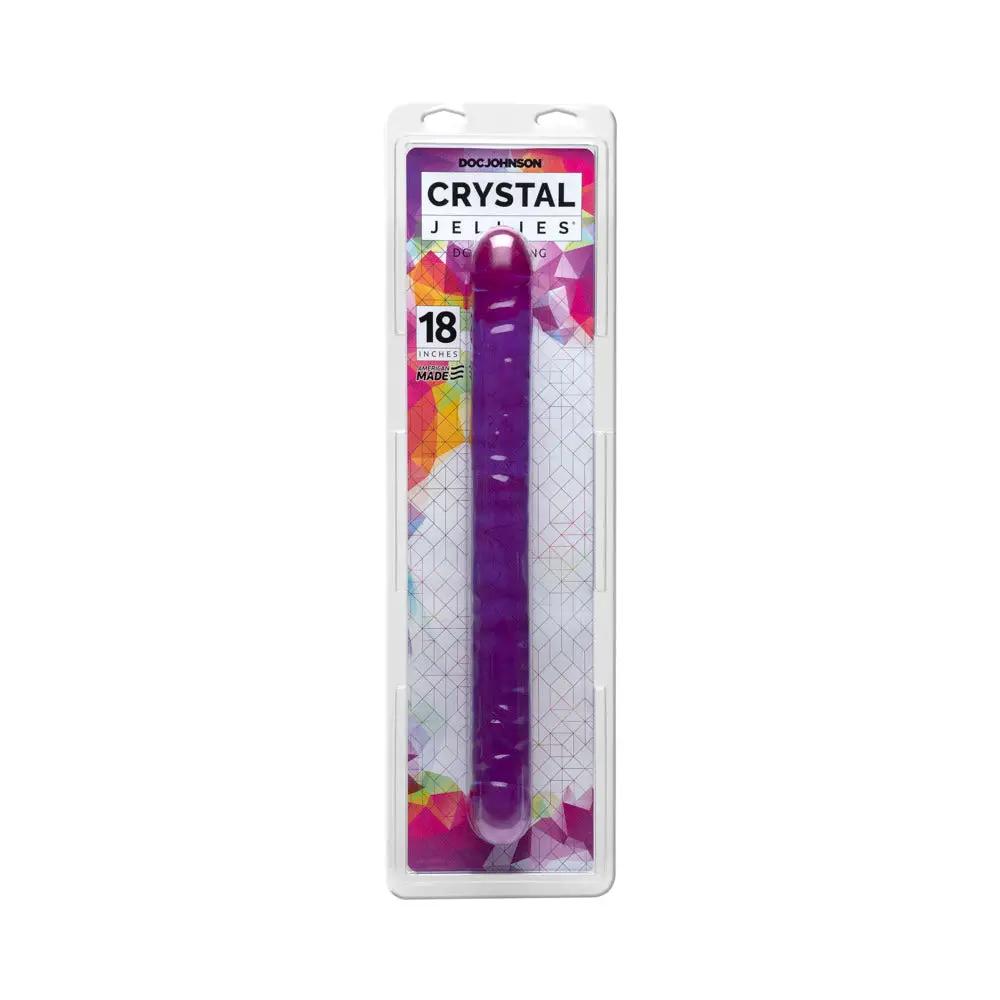 Crystal Jellies - Double Dong Purple 18in by Doc Johnson
