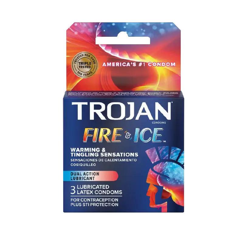Trojan Fire & Ice Lubricated Latex Condoms by Paradise Marketing
