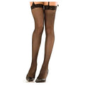 Rene Rofe Lace Top Fishnet Thigh Highs Black O/S by Rene Rofe