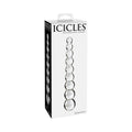 Icicles No. 2 Beaded 8.5 in. Glass Dildo Clear by Pipedream
