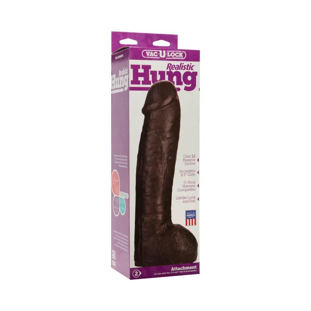 Vac-U-Lock - Realistic Hung Black by Doc Johnson