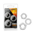Stay Hard Beaded Cockrings 3-Piece Set Clear by Blush