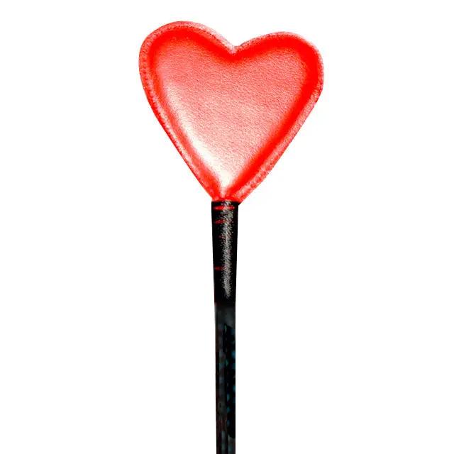 Heart Shaped Crop (Leather/Red) by Ruff Doggie Styles