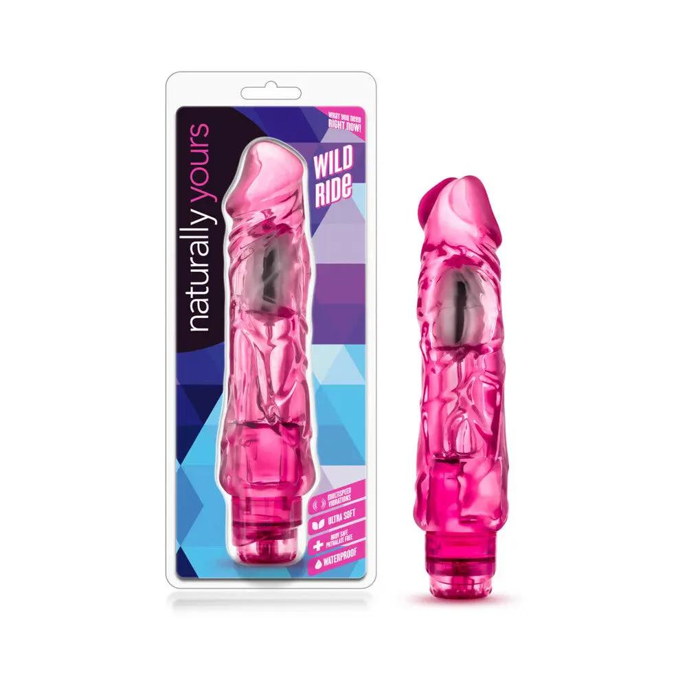 Naturally Yours Wild Ride Realistic 9 in. Vibrating Dildo Pink by Blush