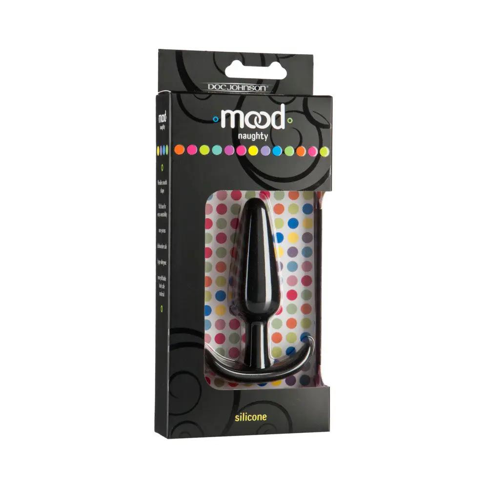 Mood - Naughty - Medium Black Silicone Butt Plug by Doc Johnson