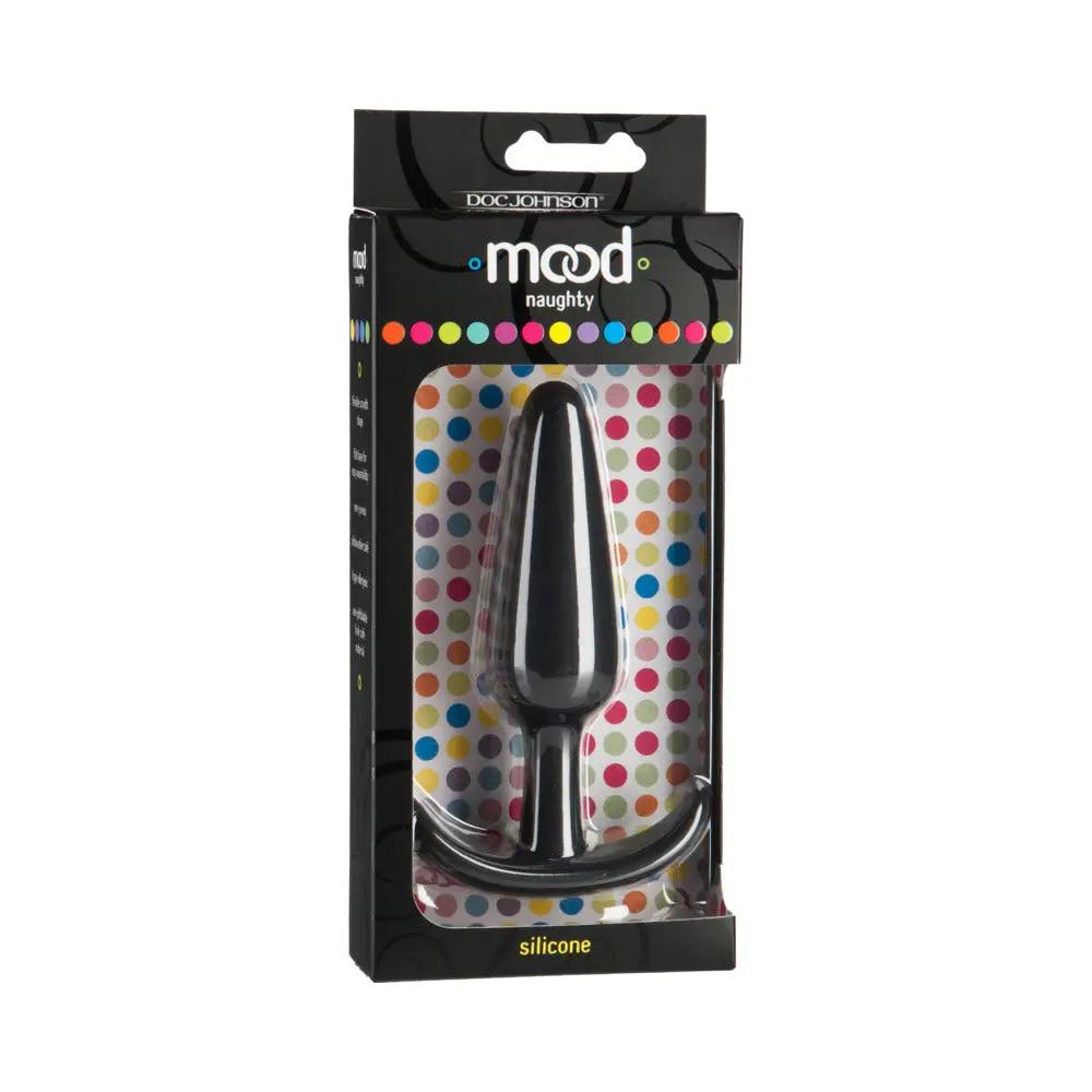 Mood - Naughty - Large Black Silicone Butt Plug by Doc Johnson