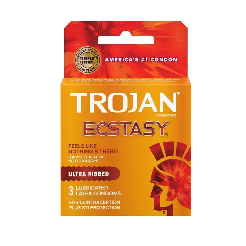 Trojan Ultra Ribbed Ecstasy (2pk) by Paradise Marketing