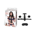 Lux Fetish 3-Piece Adjustable Neck & Wristraint Set Black by Electric Eel