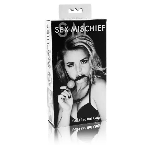 Sportsheets Sex & Mischief Adjustable Solid Ball Gag Red by Sportsheets