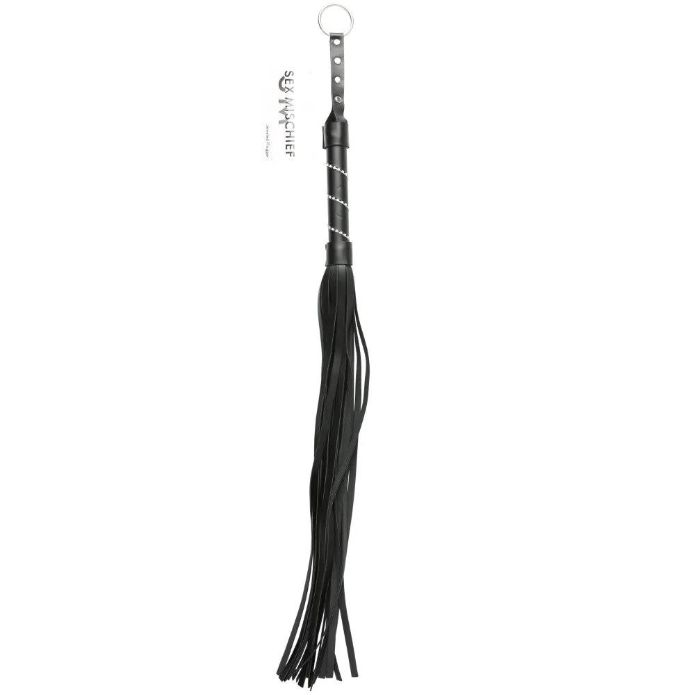 Sportsheets Sex & Mischief Jeweled Flogger Black by Sportsheets