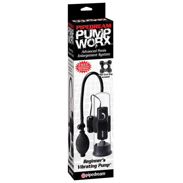 Pump Worx Beginner's Vibrating Pump Clear/Black by Pipedream