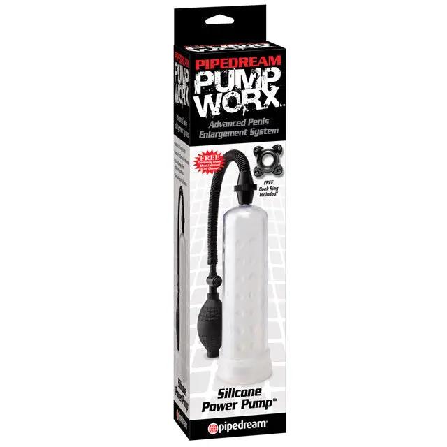 Pump Worx Silicone Power Pump Clear by Pipedream