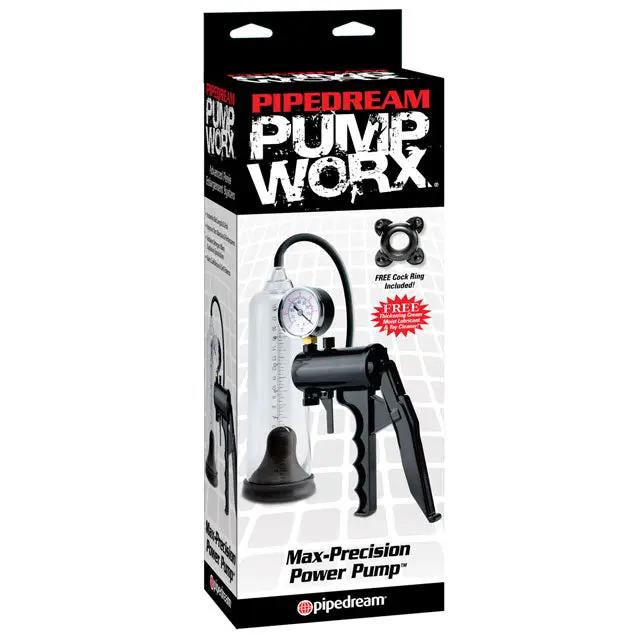 Pump Worx Max-Precision Power Pump Clear/Black by Pipedream