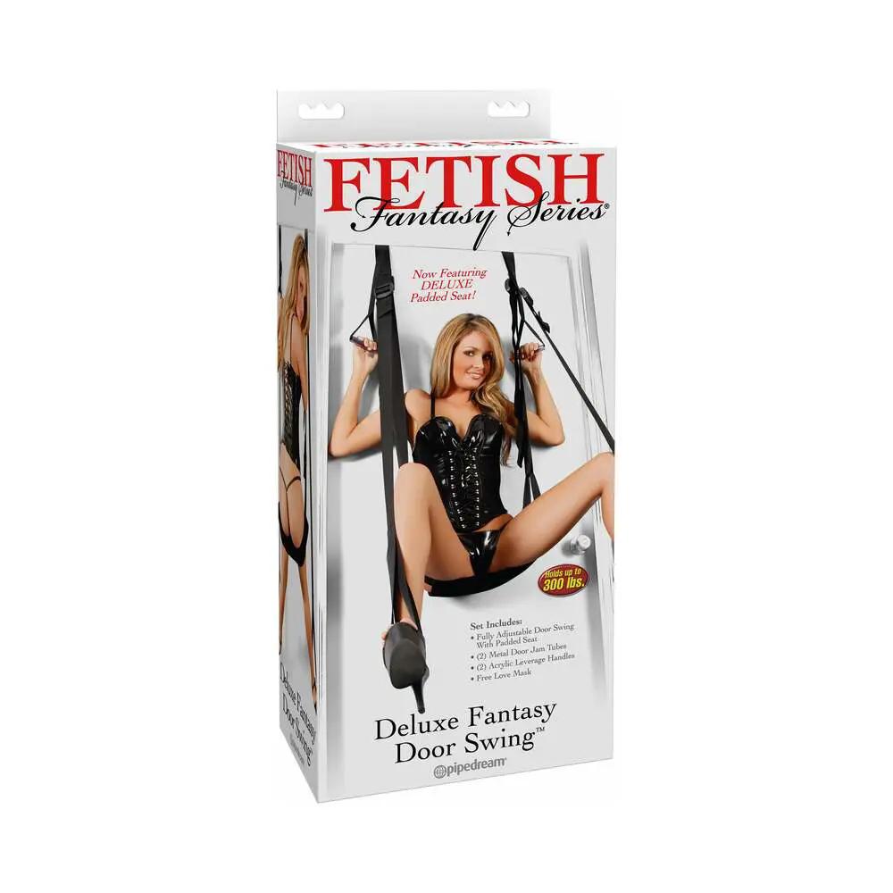 Fetish Fantasy Series Adjustable Deluxe Fantasy Door Swing Black by Pipedream