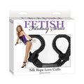 Fetish Fantasy Series Silk Rope Love Cuffs Black by Pipedream