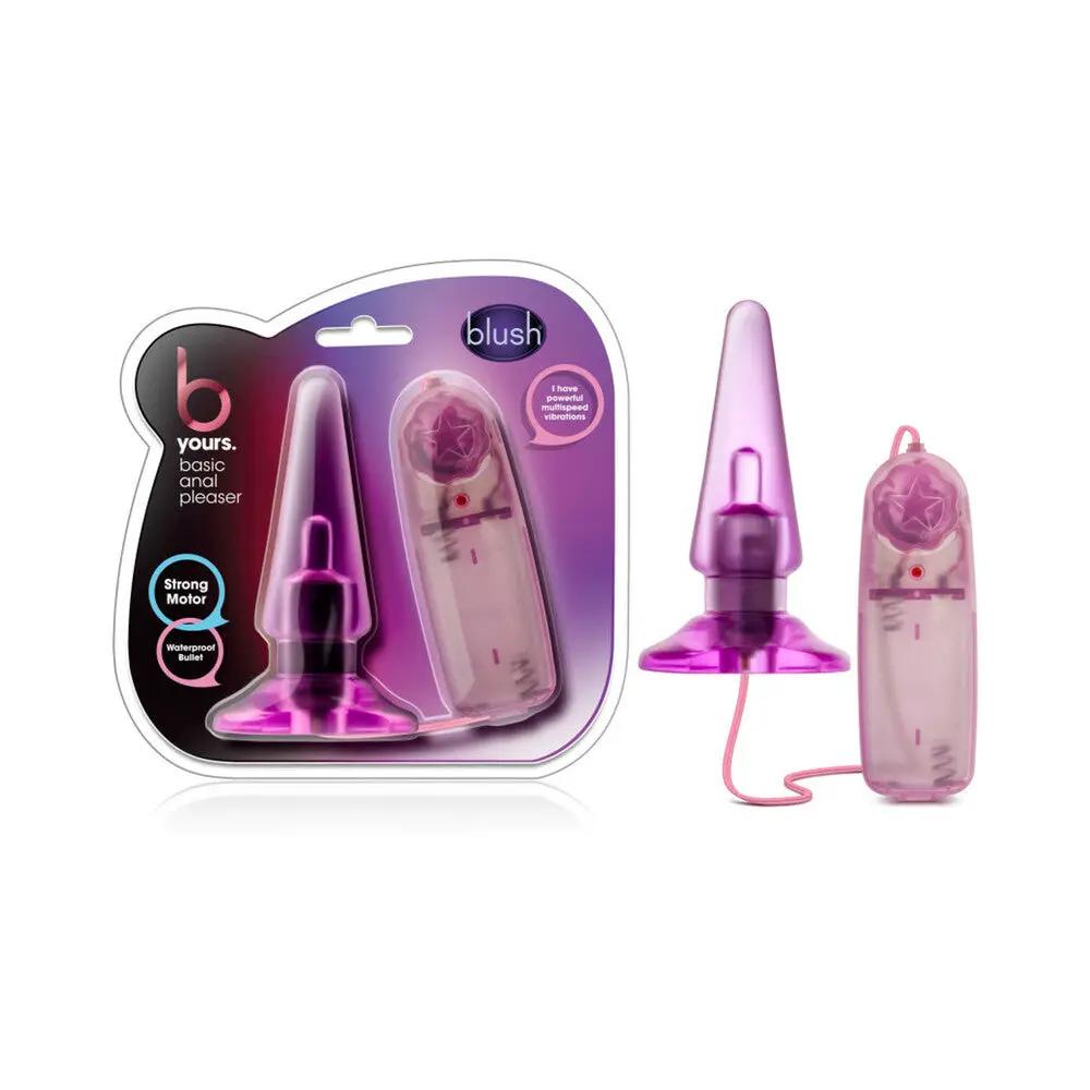 B Yours Basic Anal Pleaser Remote-Controlled Vibrating Anal Plug Pink by Blush