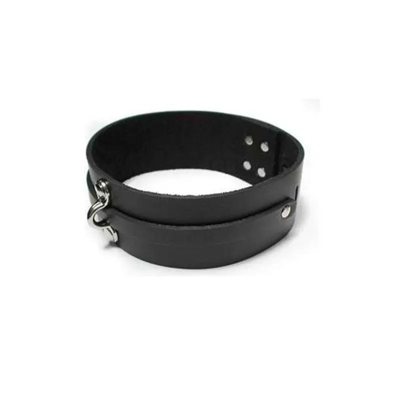 KinkLab Bondage Basics Leather Collar (Black) by Stockroom