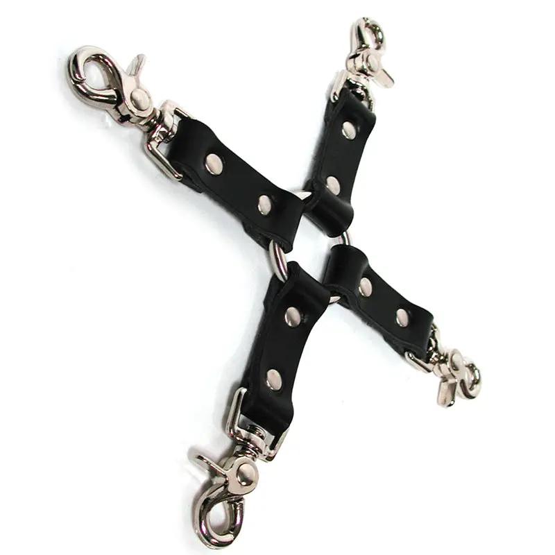 KinkLab Leather Hog Tie (Black) by Stockroom
